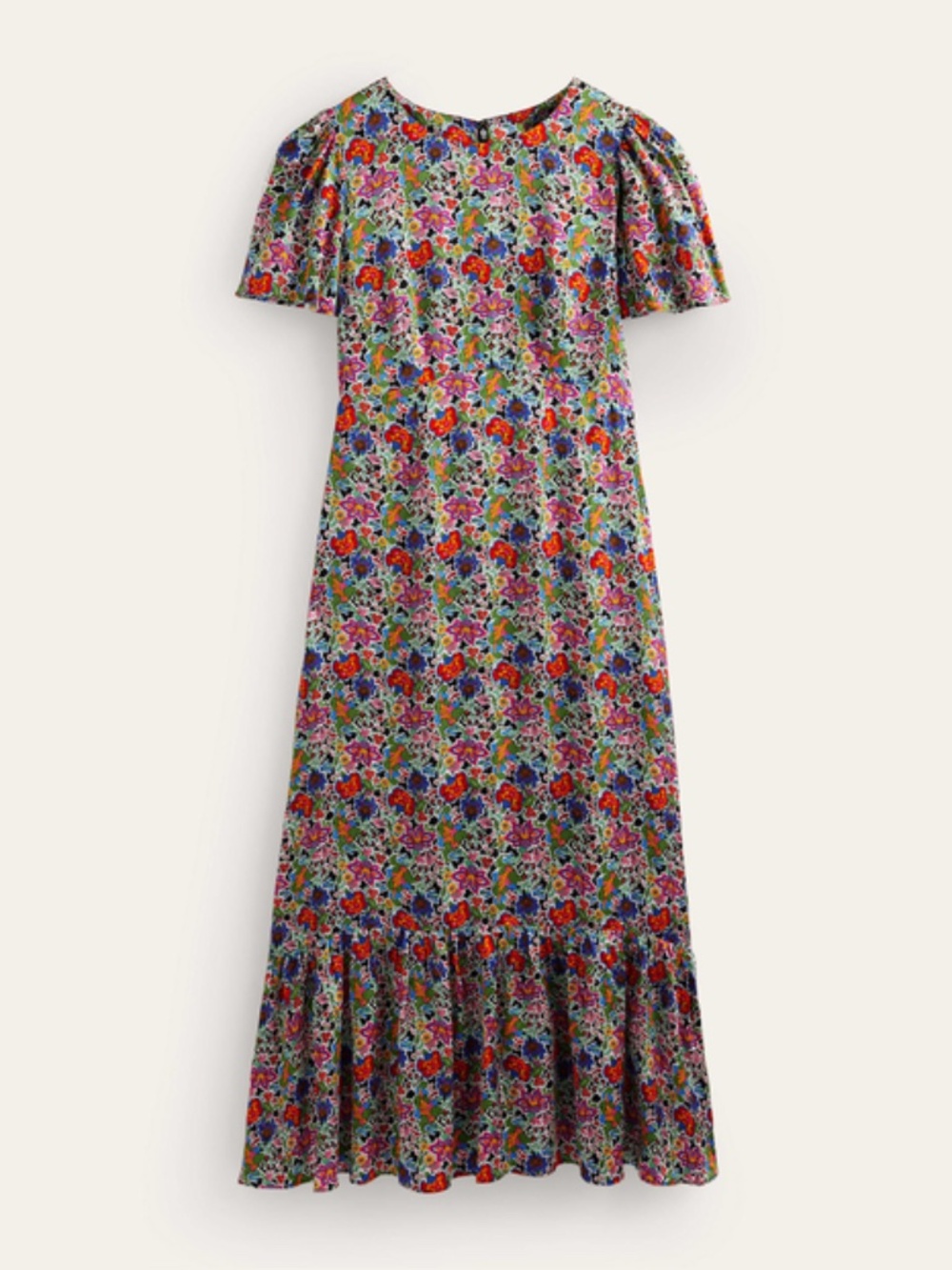 BODEN Tiered Flutter Tea Dress Multi, Carnation Garden - size 6 - NWT